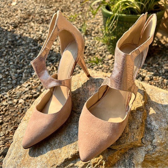 Marc Fisher Kabriele Women's Dress Pump Shoes Toe Pointed 7.5 gold - Picture 5 of 9